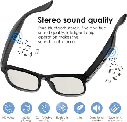 Smart Bluetooth Audio Glasses – Wireless Polarized Sunglasses, IPX4 Water Resistant