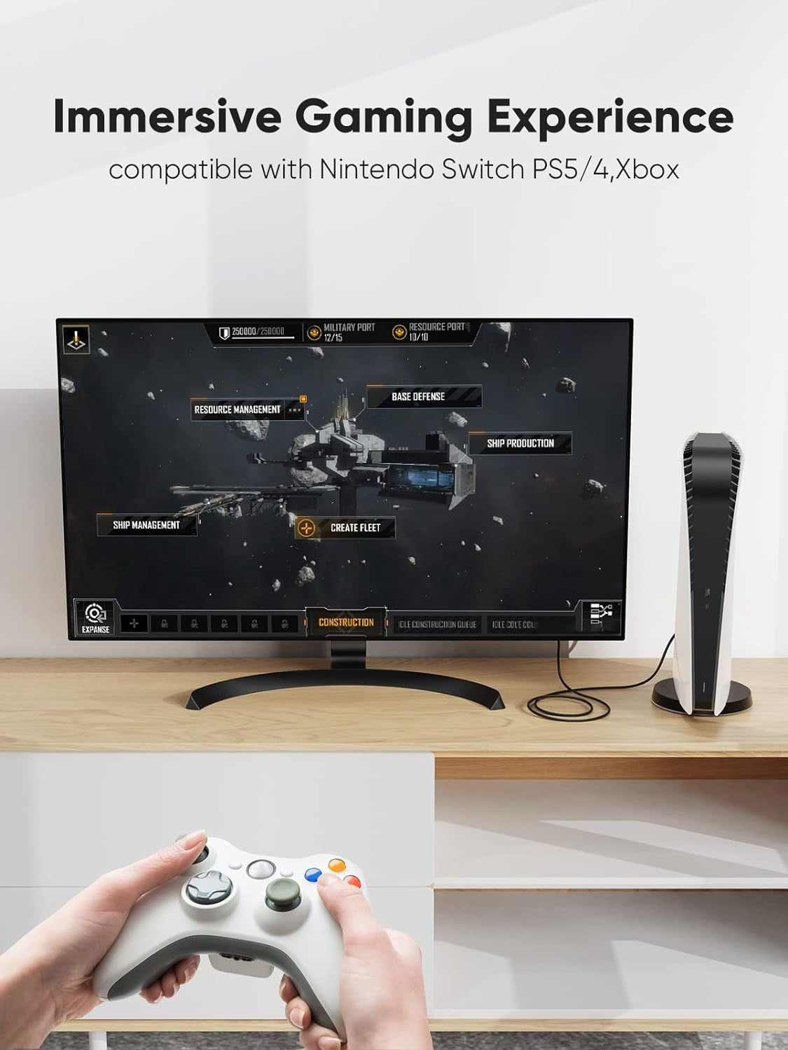 10ft HDMI to DVI-D Cable – Bi-Directional 1080P HD Video Adapter for PC, TV & Projector