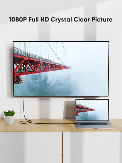 10ft HDMI to DVI-D Cable – Bi-Directional 1080P HD Video Adapter for PC, TV & Projector